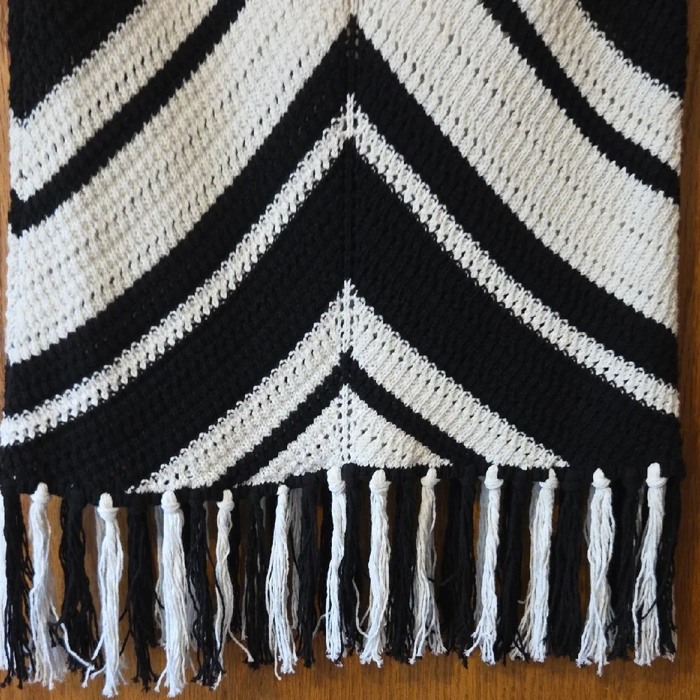 Nine West Black and White Chevron Maxi Skirt - Picture 3 of 6